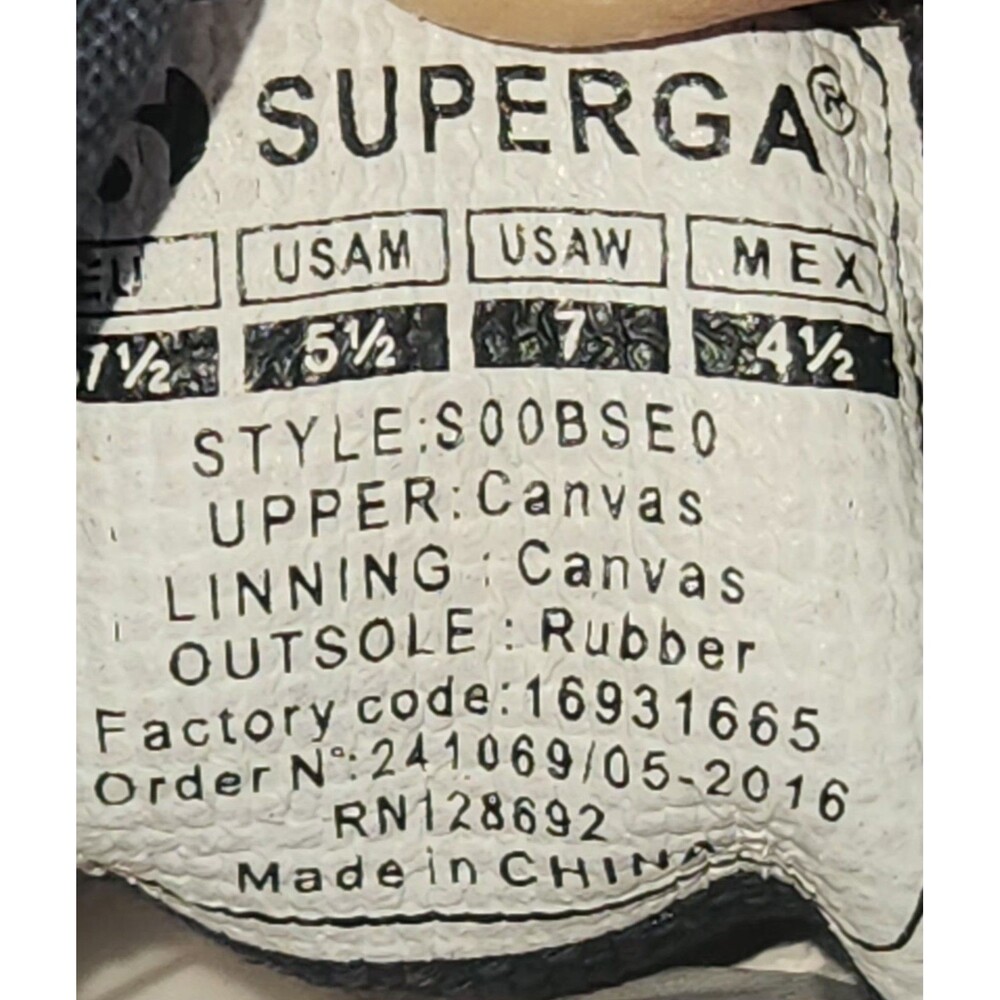 Superga Cotu Vlassic Sneakers, Navy, US Men's Size 5.5 and US Women's Size - Picture 4 of 12